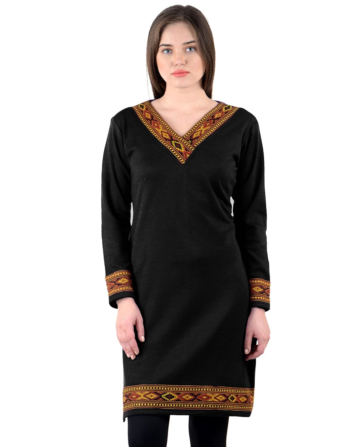 vastraa fusion ladies kullu patti woolen kurti - available in various size and color options