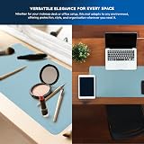 Desiretech Reversible Office Desk Mat Large 43 x 89 cm Light Blue/Silver view 7