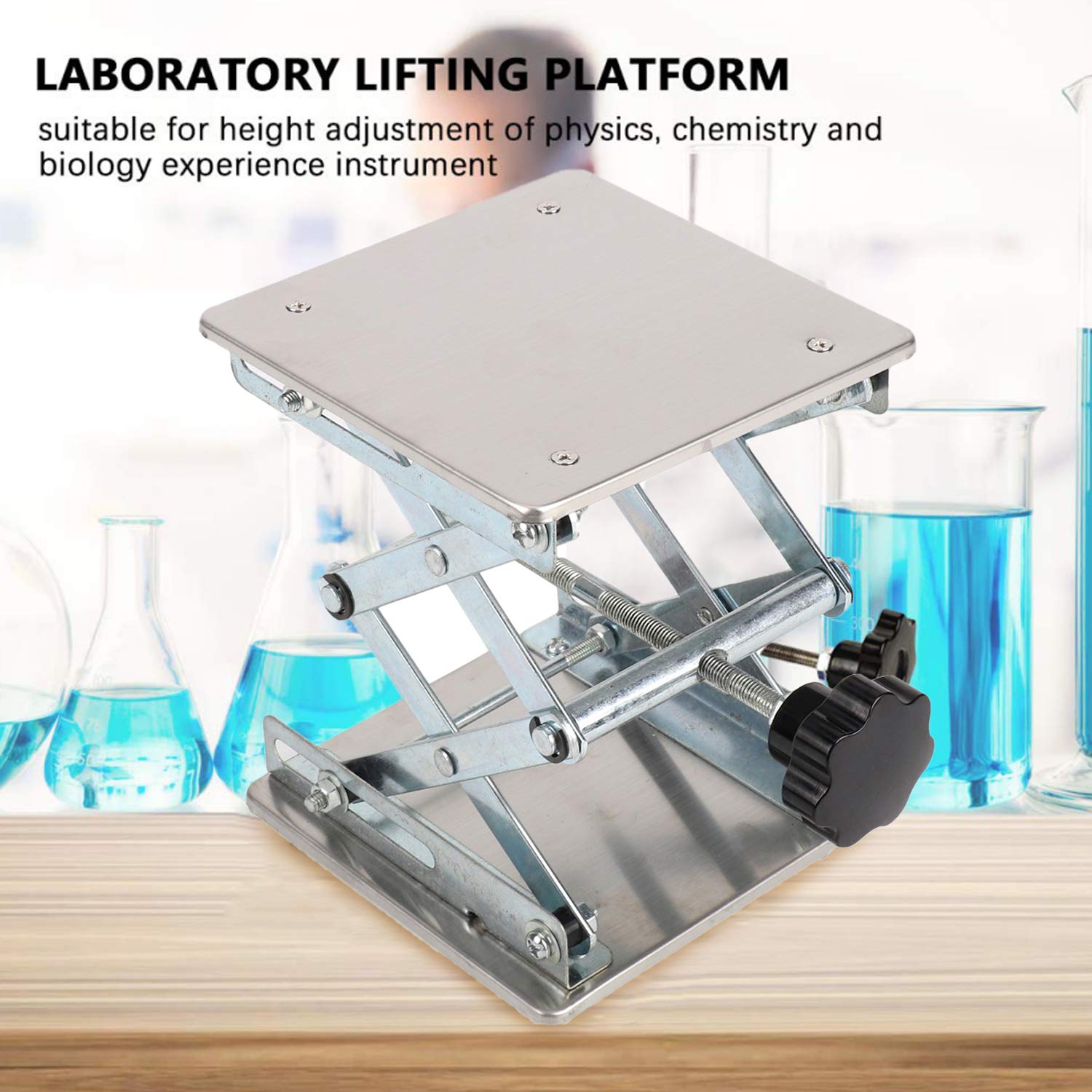 aleawol 8 x 8 inch Upgraded Lab Scissor Jack, Load Capacity 15Kg - Image 5