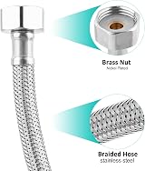 XIFIRY Pack of 2 Kitchen Basin Monobloc Mixer Tap Connectors 600mm view 4