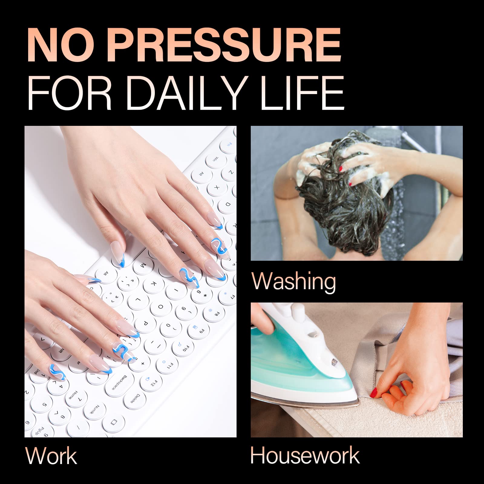 AILLSA Almond Nail Tips 504pcs Clear Nails Tips Gel Full Cover Nails Tip Medium Almond Shaped Fake Soft Nails for Press on Nail Extensions Home DIY Nails Salon- X (12 Sizes) - Image 8