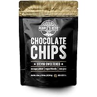 Sugar Free Large Chocolate Chips, Stevia Sweetened, 12 oz. Value Size, Non-GMO, Vegan, Keto, Low Carb, 60% Cocoa, All Natural