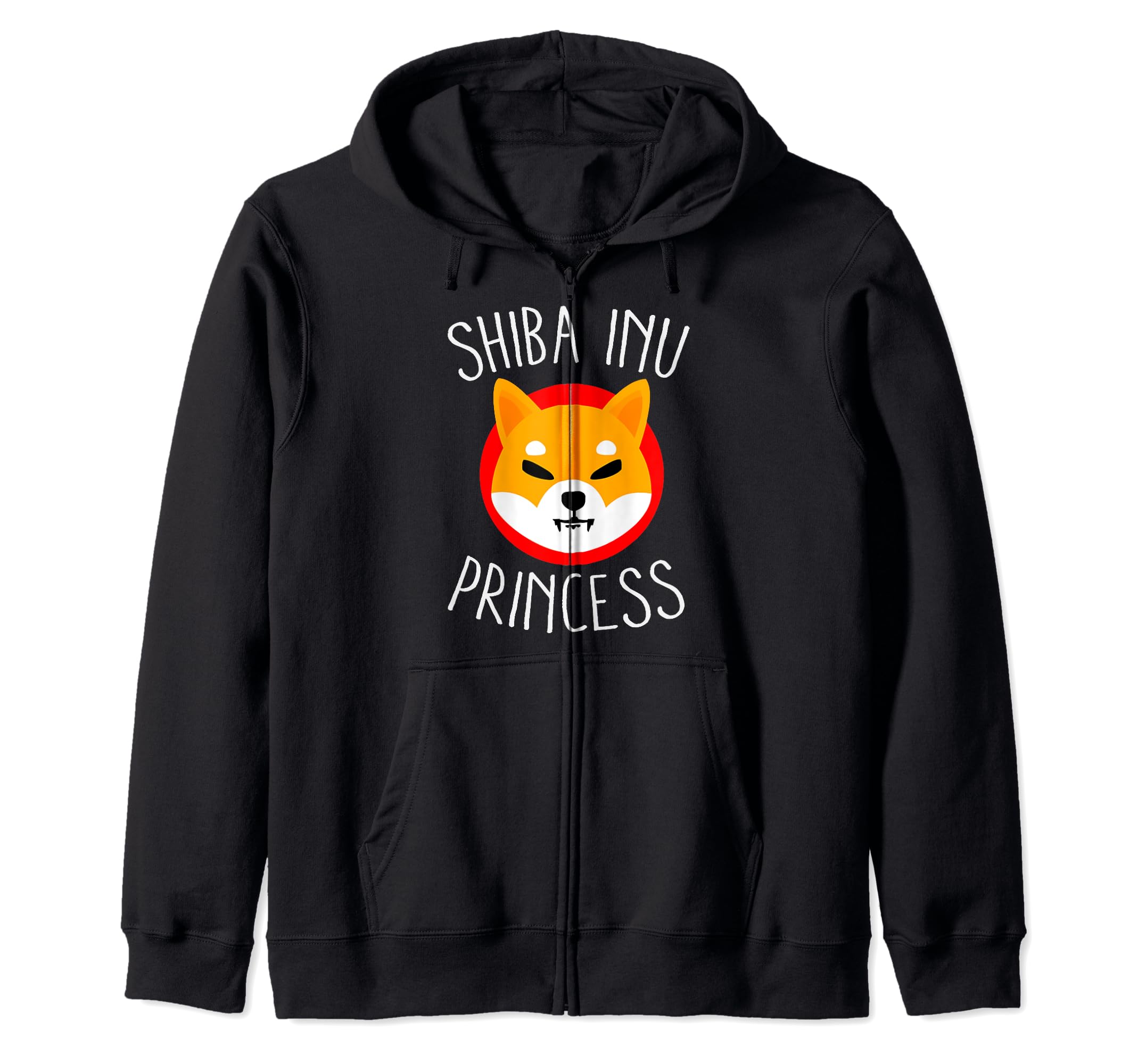 Shiba Inu Princess Funny Shib Coin Cryptocurrency Blockchain Zip Hoodie