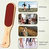Eruinfang Foot File Double Sided Wooden Foot Rasp Hard Skin Remover view 4