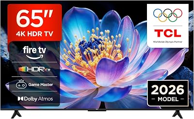65V6D 65 Zoll, 4K UHD, Smart TV, Fire TV, HDR10+, Dolby Atmos, DTS:X, Game Master, Motion Clarity, AirPlay 2, Kompatibel mit Alexa, 2026