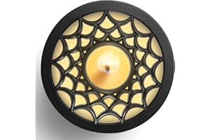 Hion Scented Candle Toppers Cover Jars Lids Shades Sleeves, Candle Accessories Gifts for Women, Help Burn Melt Evenly(Net Black)