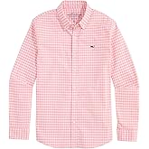 Vineyard Vines Boys Boys Skysail Gingham Performance Cotton Shirt
