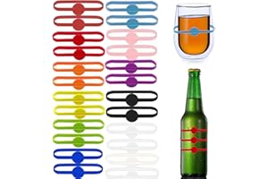 Stretchable Drink Markers, Strip Tag Marker for glasses cup, beer bottle, mug, Jar, Cocktail Glass Party Solution for Guest