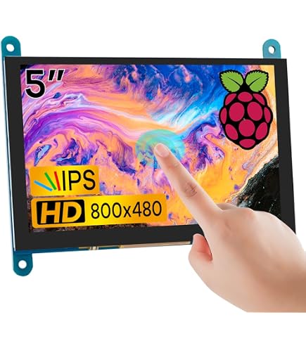 LUCKFOX 5 Zoll Touchscreen Für Raspberry Pi 5/4B/CM4, Kapazitiv, 800x480 Pixel, IPS Display, 178° Blickwinkel – Inkl. Zubehör, Einfach über DSI Anzuschließen