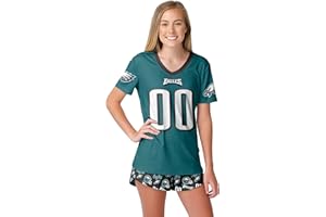FOCO NFL womens Nfl Team Logo Ladies Gameday Ready Jersey Pajama Set