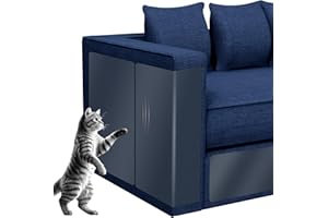 mioule Couch Furniture Protectors from Cats Scratching Claws, 12 Pack Self-Adhesive Sofa Corner Protectors, Cat Claw Deterrent for Chair, Furniture (Single-Side)
