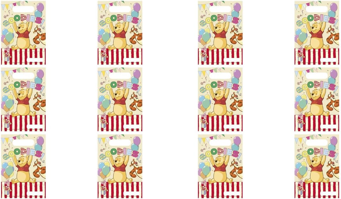 ALMACENESADAN 2583; pack 12 partybags winnie the pooh; ideal for parties and birthdays