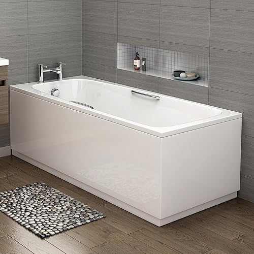 1600 mm Round Single Ended Bath Modern Straight White Bathtub with