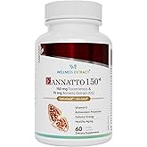 Wellness Extract Eannatto 150mg Vitamin E Tocotrienols Supplement with GG (Annatto Extract) - Most Potent Antioxidant for CoQ