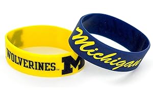 aminco NCAA 2 Pack Silicone Bracelet Set