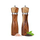 2 Pack Acacia Wood Salt and Pepper Grinder
