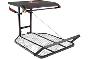 BIG GAME TREESTANDS Big Game Captain XC Hang-On Treestand, Lightweight Steel Construction with 14 x 8 in. Flip-Back Flex-Tek Seat, 300 lbs Weight Rating