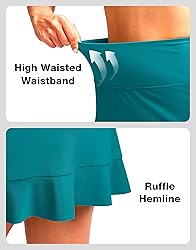 Soothfeel Women's Swim Skirt with Pocket High