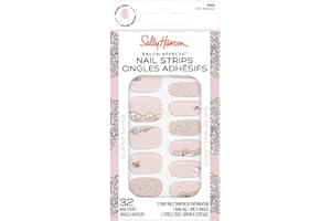 Sally Hansen Salon Effects Nail Strips | No UV Light Needed, No Dry Time, Long-Lasting, Non-Damaging | 32 Nail Strips, 1 Cuticle Stick, Nail File, Prep Pad | Pink Paradise