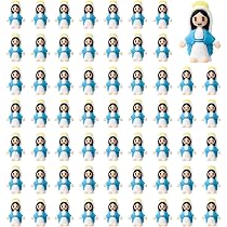 Lot De 100 Mini Figurines Jésus En PVC - Environ 3,5 X 3 Cm, Multicolores, Pour