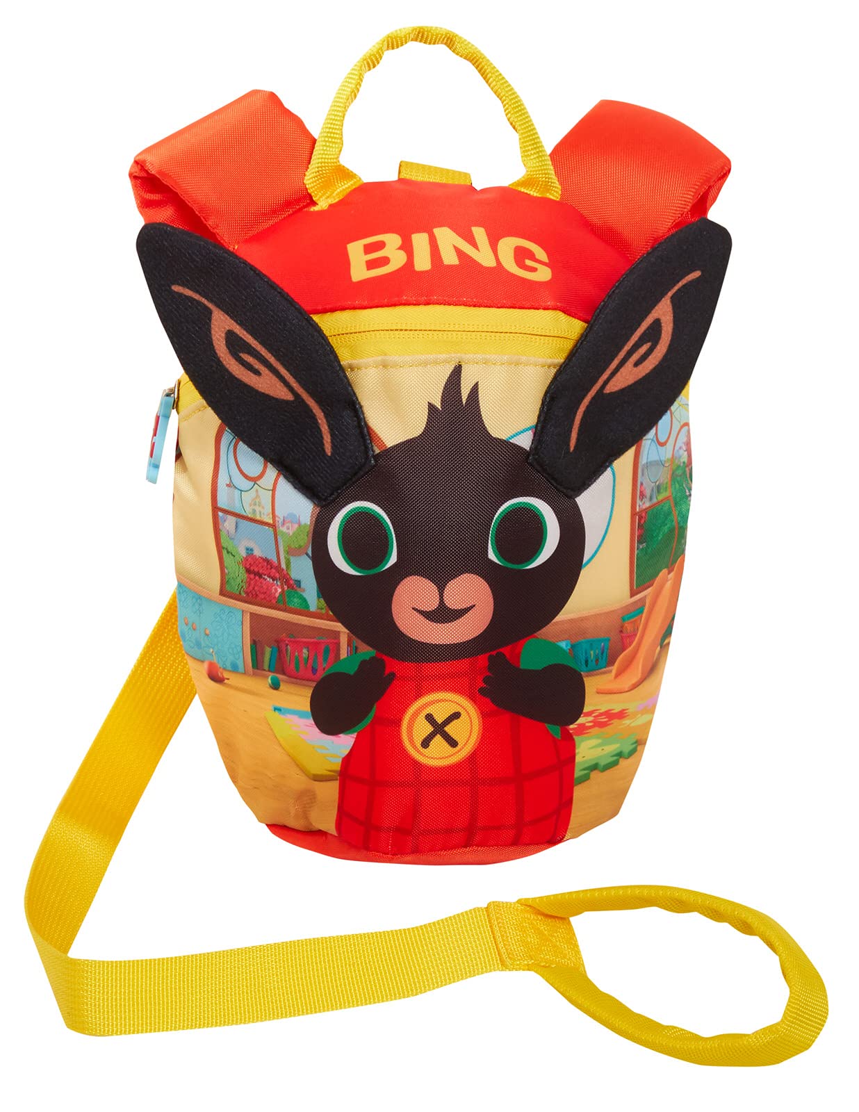 Bing 3D Ears Backpack for Boys Girls with Reins and Removable Safety Harness for Kids, Yellow, One Size, Backpack