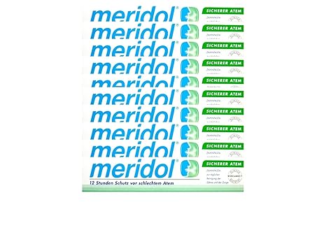 10x meridol SICHERER ATEM Zahnpasta 75ml Zahncreme, Weisse Zähne