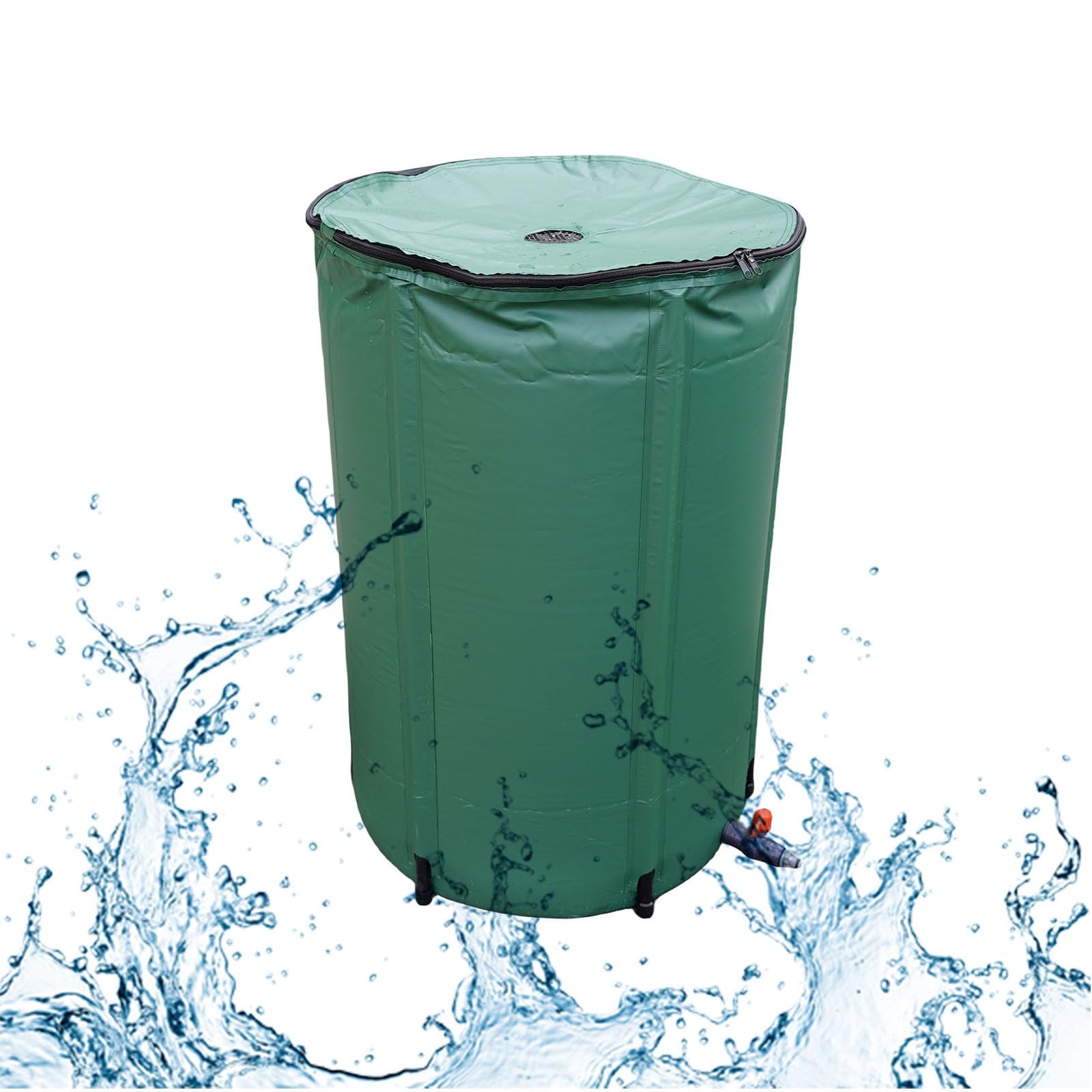 Garden Water Butt With Stand And Tap - Folding Rain