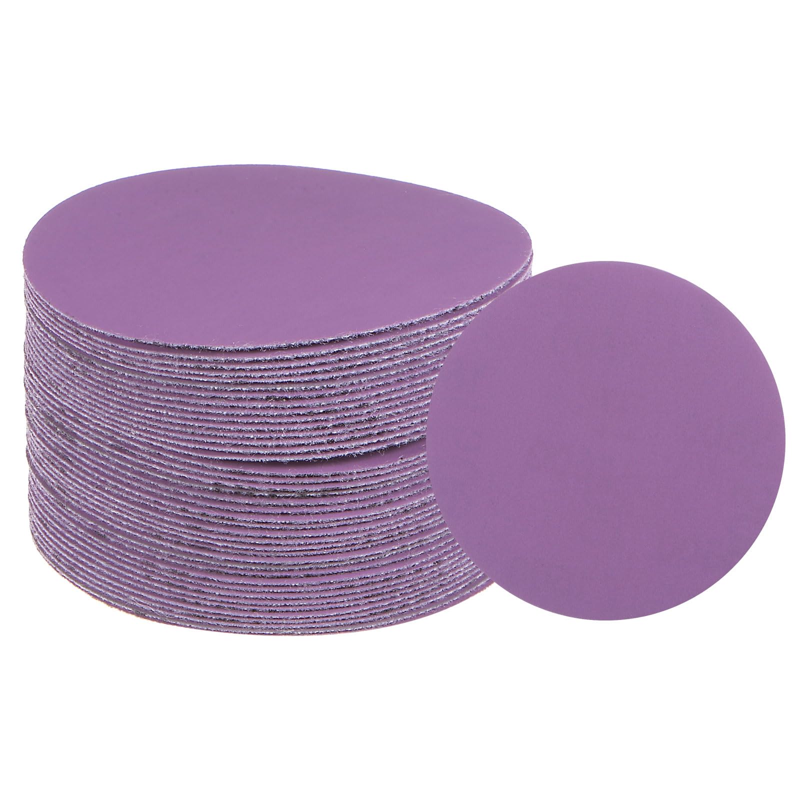 uxcell 40pcs 1500 Grit Purple Sanding Discs 3 Inch Hook and Loop Aluminum Oxide Orbital Sanding Pads Paper Wet Dry Polish for Metal Woodworking Drywall