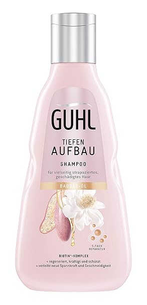 Guhl Tiefen Aufbau Shampoo - mit Baobab-Öl - regeneriert, kräftigt und schützt das Haar - für strapaziertes Haar, 250 ml