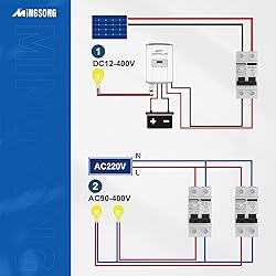 MINGSONG DC Solar Panels Disconnect Switch 20 Amp