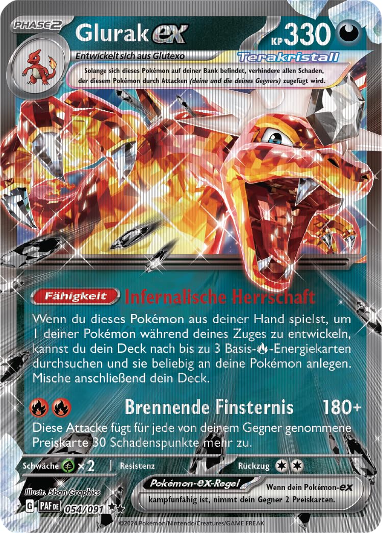 Pokémon-Sammelkartenspiel: Spezial-Kollektion Glurak-ex (1 holografische Promokarte, 2 holografische Karten, 1 überdimensionale Wackelbildkarte & 5 Boosterpacks) 4