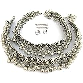 IndiaStop Anklet Bracelet Pair Vintage Style Womens Fashion Feet Jewelry Boho Beach Wedding Barefoot Sandals Jingle Sound