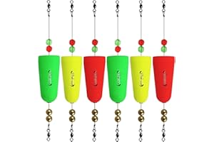 Dovesun Fishing Bobbers Popping Cork Weighted Fishing Floats Fishing Corks Popping Corks for Saltwater Freshwater 3 Shapes 3pcs/6pcs