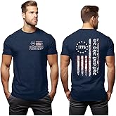 Ascrazy Mens American Flag Shirt 4th of July T-Shirt USA Flag 1776 Patriotic Tee Memorial Day Tops