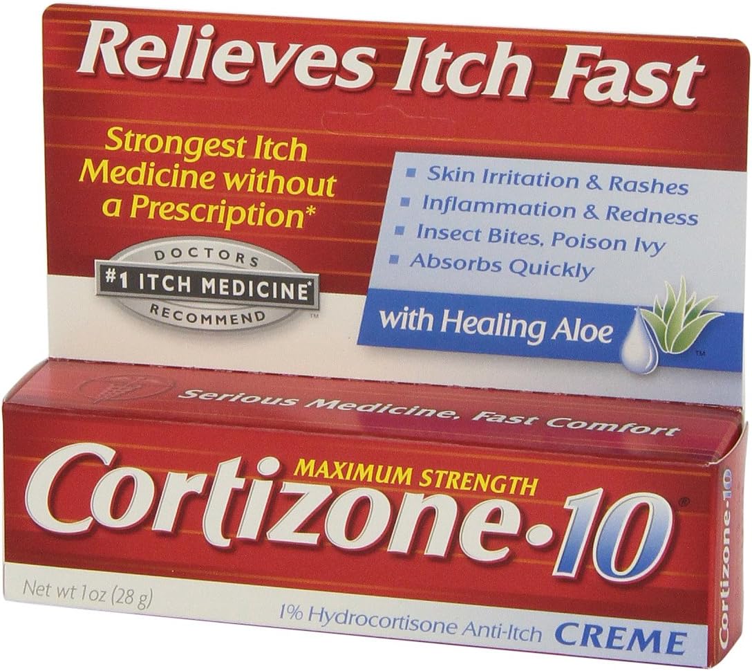 Cortizone 1% Hydrocortisone Anti-Itch Cream, 1 oz: Health & Personal Care