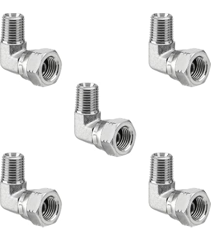 90° Elbow 1/4 NPTF Male x 1/4 NPSM Swivel Extra Long (Steel