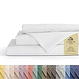 Linen Home 100% Cotton Percale Sheets King
