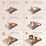 EHEYCIGA Fluffy Dog Crate Bed Medium 75x50x7.5cm Camel Anti-Slip view 5