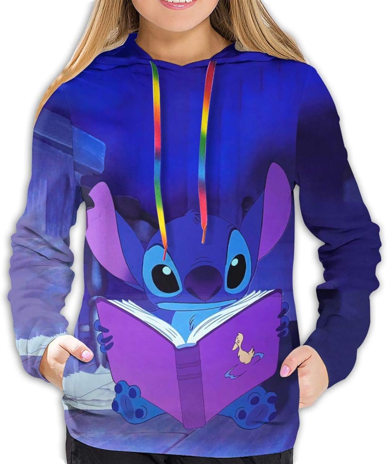 Amazon.com: Anime Novelty Reading lilo and Stitch Women Hoodie Pullover Girls Sweatshirt with 