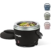 Crock-Pot Electric Lunch Box 20-Ounce Portable Food Warmer Black Licorice Perfect for Travel On-the-Go & Office Use | Stylish Spill-Free & Dishwasher-Safe | Ideal Men & Women's Gifts