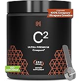 HPN C2 Creatine Monohydrate for Performance, Recovery, Strength, Working Out, Vegan, Non-GMO, Dairy and Soy Free, Independently Tested, Ultrapure Premium Creapure (100 Servings)