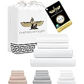 THREADS OF EGYPT 100% Egyptian Cotton Sheets Queen Size | 1200 Thread Count | CEA Gold Seal Certified | Ultra Soft | Cooling for Hot Sleepers | 18" Deep Pocket | Queen Size [White]