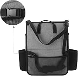 Luxja Front Car Seat Organizer Backpack with Laptop Sleeve Black Grey view 4