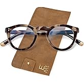 EASY READ Retro Round Blue Light Blocking Reading Glasses for Women,Anti UV Readers for Women with Spring Hinge