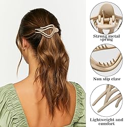 French Concord Hair Clips Claw - 6Pcs Side Slid