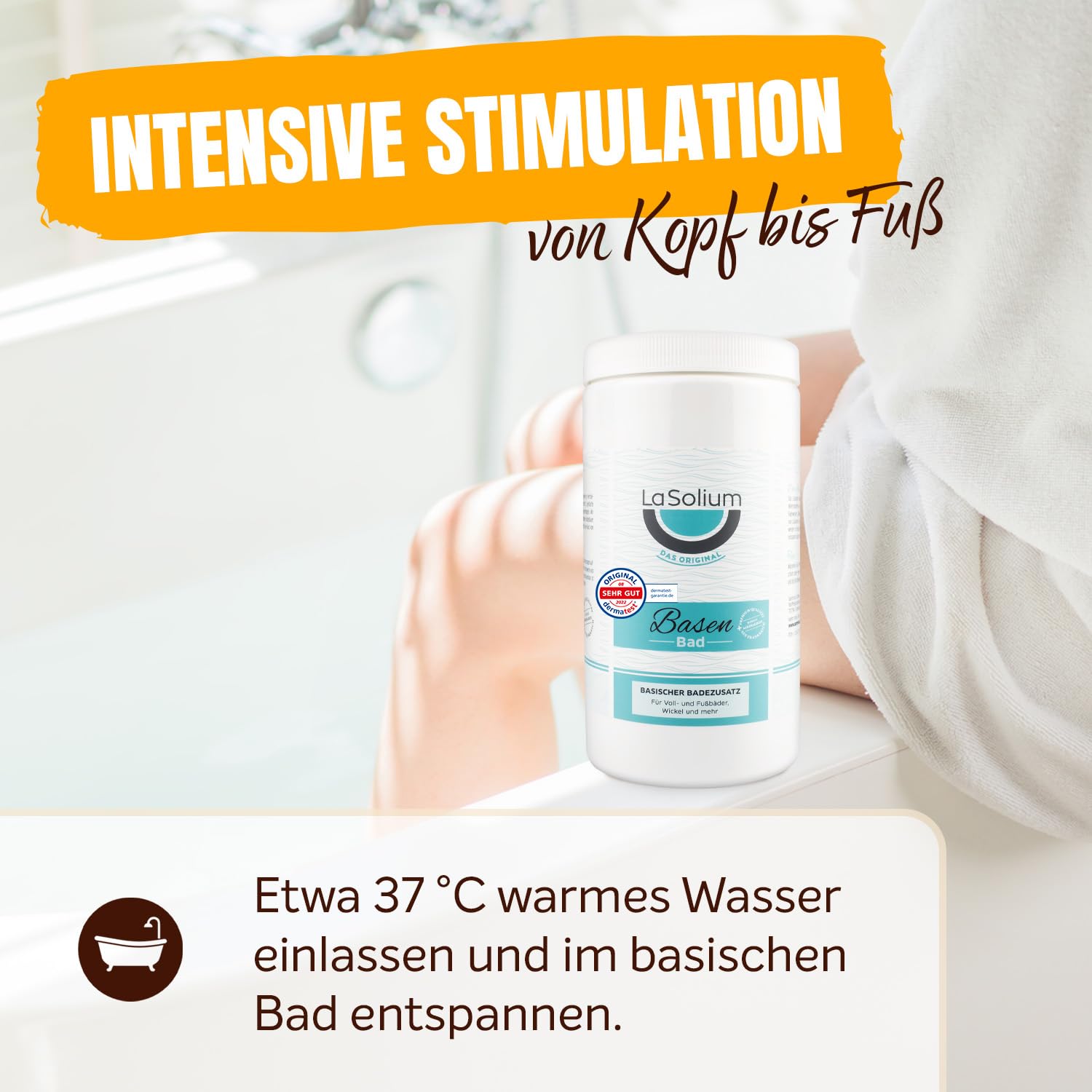 Basenbad - DERMATEST SEHR GUT, Basisches Badesalz mit Mineralerde, 1200g, in Deutschland hergestellt 7