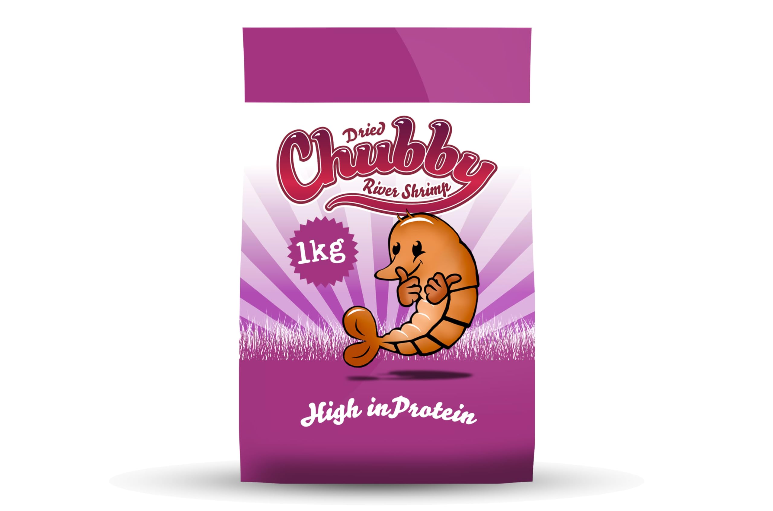 Chubby Mealworms Dried Shrimp 1Kg, High Protein River Shrimps Treats, Dried Shrimp Food for Aquatic Pets, Ideal for Tropical & Marine Fish, Cichlids, Discus, Goldfish, Koi & Turtles