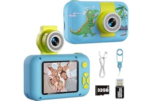 ARNSSIEN Kids Camera Toys for 3 4 5 6 7 8 9 10 11 12 Year Old Girls/Boys,Kids Digital Camera for Toddler,Christmas Birthday Festival Gifts for Kids,Video Selfie Camera for Kids with 32GB TF Card
