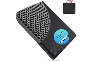 Airllantry Seat Cushion, Gel Seat Cushion for Long Sitting– Back, Sciatica, Tailbone Pain Relief Pad, 19in Seat Pad for Car, Office Chair, Wheelchair, Soft Support for Long Trips