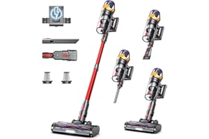 UOSOGI Cordless Vacuum Cleaner, Upgraded 55KPA 650W 70Mins Stick Vacuum with Hurricane Mode, Self-Standing, Touch Screen, 1.8L Dust Cup, Anti-tangle Wireless Vacumm, Vacuum Cleaners for Home/Pet Hair/Carpets